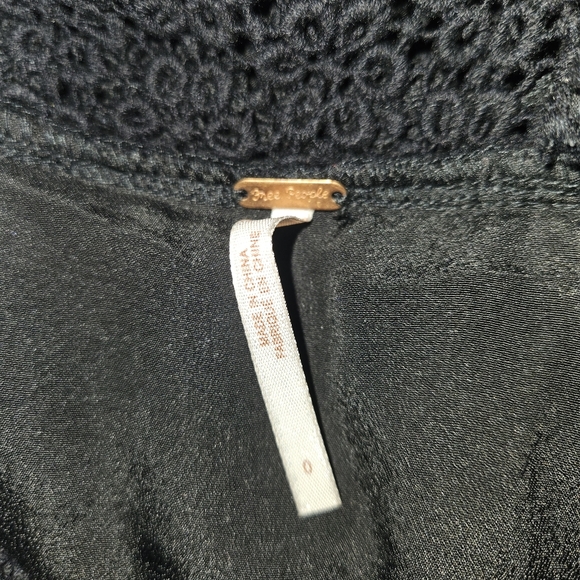 Free People Halter Floral Crochet So Sweetly Mini Dress - Picture 4 of 5